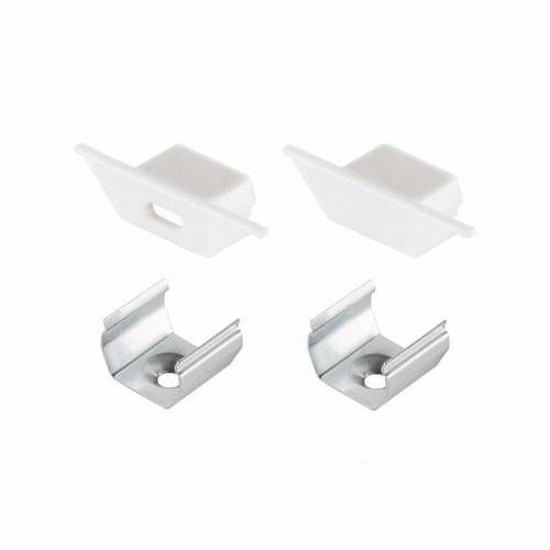 Заглушки для алюминиевого профиля LR41 с крепежом (2 заглушки и 2 крепежа) — купить оптом и в розницу в интернет магазине GTV-Meridian.
